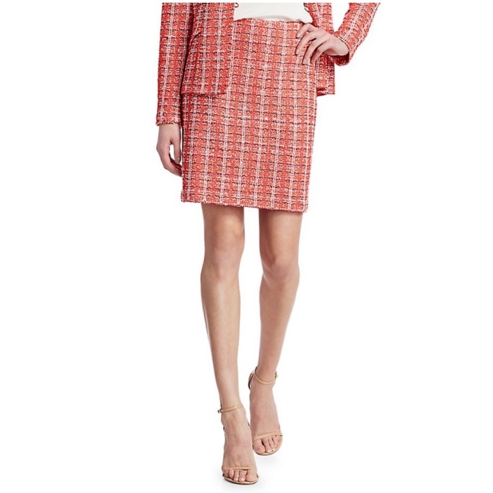 St. John Tweed Skirt Apple Multi size 16 NWT